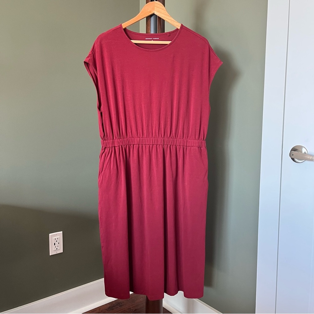 Universal Standard Burgundy Midi Dress